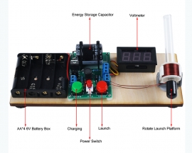 Electromagnetic Transmitter DIY Kits, Mini Shooting Game Electronic Soldering Practice Kit for School Science Education Project