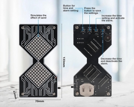 DIY Electronic Hourglass Kit, Hourglass Timer Soldering Practice Projects with Countdown Function and Buzzer Alarm, Educational Electronics Assembly Project for Learning and Practice