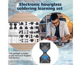 DIY Electronic Hourglass Kit, Hourglass Timer Soldering Practice Projects with Countdown Function and Buzzer Alarm, Educational Electronics Assembly Project for Learning and Practice