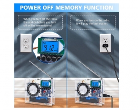 DIY Kit FM Radio with Rechargeable 18650 Lithium Battery, 5W Adjustable 76-108MHz Wireless Receiver, FM Radio Kits for School Soldering Projects