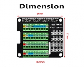 GPIO Shield for RPI 3B/3B+/4B/ZERO Terminal Interface Module