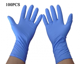 100PCS Disposable Nitrile Gloves Non-Sterile Healthcare Food Handling Use Safety Guantes Virus Disposable Gloves Blue