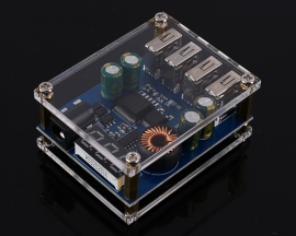 4-Channel USB LED Digital Display Buck Converter 4USB DC-DC Step Down Power Supply Module 5V 5A