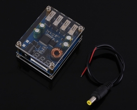 4-Channel USB LED Digital Display Buck Converter 4USB DC-DC Step Down Power Supply Module 5V 5A