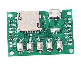 DC 5V MP3 Voice Module, 4M Flash Voice Playback Module with 3W Amplifier for Broadcast Alarm