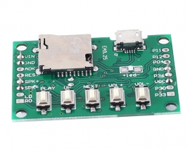 DC 5V MP3 Voice Module, 4M Flash Voice Playback Module with 3W Amplifier for Broadcast Alarm