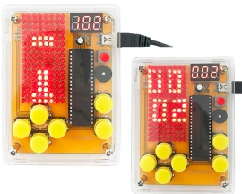 DIY Kit Game Toy Machine Red LED Display Module Creative Electronics Experiment Kit for Snake/Plane/Racing/Fruit Slot