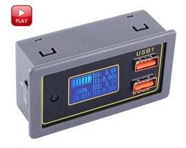 LCD Digital Battery Capacity Indicator Voltmeter Voltage Tester 24W Voltage Monitor IP6505T for QC2.0/QC3.0/FCP/SCP/MTK/APPLE