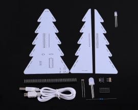 DIY Kit 3D Xmas Tree RGB Flash LED Circuit Colorful Christmas Trees LED Soldering Practice Kit DC 4.5V~5.5V