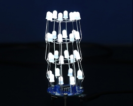 Mini White Dream Light Circle LED DIY Kit Star Flashing LED Light Cube Lamp for Christmas