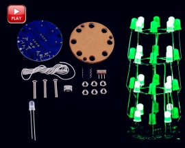 Mini Green Dream Light Circle LED DIY Kit Star Flashing LED Light Cube