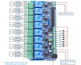 RS485 Modbus-RTU 12V 8Bit Relay Module 8-Channel Switch Controller for Arduino