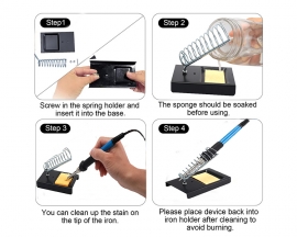 AC 110V 60W Soldering Iron Kit 14-in-1 Adjustable Temperature Soldering Iron