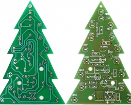 DIY Kit Red Green Flash LED Circuit DC 9V Christmas Trees LED Kit Electronic Soldering Learning Kit