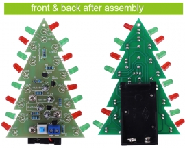 DIY Kit Red Green Flash LED Circuit DC 9V Christmas Trees LED Kit Electronic Soldering Learning Kit