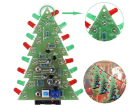 DIY Kit Red Green Flash LED Circuit DC 9V Christmas Trees LED Kit Electronic Soldering Learning Kit