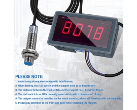 AC 110V 220V 4Bit Digital LED Tachometer RPM Speed Meter with Hall Proximity Switch Sensor