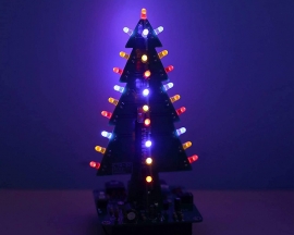 DIY Kit Red Yellow Blue Flash LED Sound Control Christmas Tree LED Kit Audio Flashing Light Soldering Training Kit