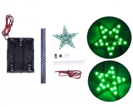 DIY Kit Five-Pointed Star Breathing Light Gradient Green LED Light SMD 0805 LED Soldering Practice