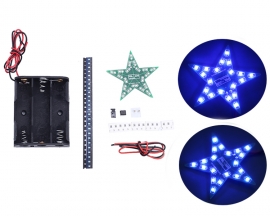 DIY Kit Five-Pointed Star Breathing Light Gradient Blue LED Light SMD 0805 LED Soldering Practice Kit