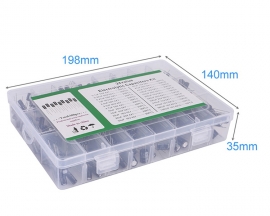 500pcs 24 Values Electrolytic Capacitor Kits 0.1uF/0.22uF/0.47uF/1uF/2.2uF/3.3uF/4.7uF/10uF/22uF/33uF/47uF/100uF/220uF/330uF//470uF/680uF/1000uF 10V/16V/25V/50V