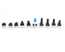 180pcs 10 Values 6*6mm Tact Switch Push Button Self-locking Switch Kits Component Kit