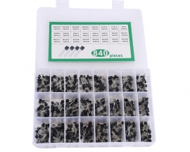 840pcs 24 Values NPN PNP Transistor Kits TO-92 2N2222 S8050 S8550 S9012 S9013 S9014 S9015 S9018 Component Kit