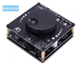 Wireless Bluetooth-compatible Audio Stereo Module APP Controller BLE5.0 50W+50W USB/AUX/PC Digital Amplifier Module