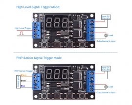 DC 5V 12V 24V Trigger Cycle Timer Delay Controller Module 15A 400W MOS Control Switch 16-Work Mode