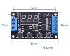DC 5V 12V 24V Trigger Cycle Timer Delay Controller Module 15A 400W MOS Control Switch 16-Work Mode