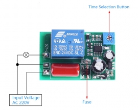 AC 110V 220V Power-ON Delay Relay Module AC 220V 7A Voltage Output 180min Adjustable Switch Timer Delay Controller