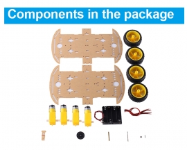 4WD Robot Smart Car Chassis with Speed Encoder 4pcs TT Motor Acrylic Board