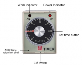 AH3-2 Time Relay DC 12V Adjustable Delay Control Timer 8Pin 1s-30s