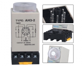 AH3-2 Time Relay DC 12V Adjustable Delay Control Timer 8Pin 1s-30s