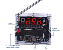 DC 4.5V-5.5V 87.0MHz-108.0MHz Wireless FM Radio Receiver DIY Kit for Soldering Learning Teaching