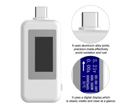 USB Voltage Current Meter DC 4V-30V 5.1A USB Charger Multi-Function Detector Voltmeter Ammeter