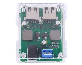 DC5.5V-32V to DC5V Buck Converter Charging Module 2USB Output 5A Step-down Power Supply Module