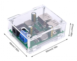 DC5.5V-32V to DC5V Buck Converter Charging Module 2USB Output 5A Step-down Power Supply Module