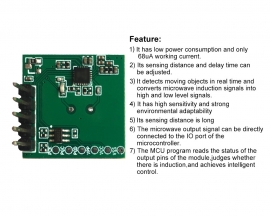 Infrared Human Body Induction 5.8G Microwave Radar Module DC 2.2V-4.8V Ultra-Low Power Distance Detector