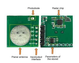 Infrared Human Body Induction 5.8G Microwave Radar Module DC 2.2V-4.8V Ultra-Low Power Distance Detector