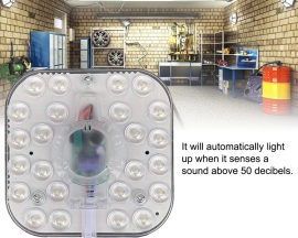 AC 220V Sound Light Control Switch LED Integrated Light 12W Sensor Module