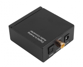 DAC Digital to Analog Audio Converter Coaxial Toslink to Analog Stereo L/R RCA 3.5mm Jack Audio Adapter with Optical Cable