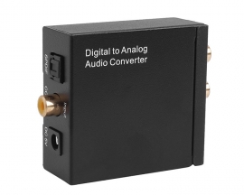 DAC Digital to Analog Audio Converter Coaxial Toslink to Analog Stereo L/R RCA 3.5mm Jack Audio Adapter with Optical Cable