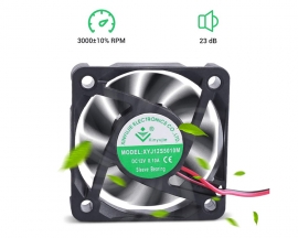 50mm Silent Cooling Fan 12V 0.08A 5010 5012 DC Brushless Quiet for 3D Printer PC Computer Case Fan, 4200 RPM High 11.89 CFM