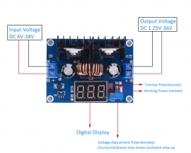 Buck Power Supply Module DC-DC 4V-38V to 1.25V-36V Step Down Voltage Converter 250W 8A LED Display Stabilizer