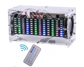 DIY Bluetooth-Compatible Music Spectrum Speaker Kit, DIY Home Stereo Speaker, Sound Amplifier Kits with Remote Control