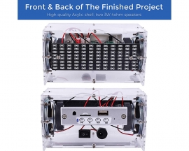 DIY Bluetooth-Compatible Music Spectrum Speaker Kit, DIY Home Stereo Speaker, Sound Amplifier Kits with Remote Control