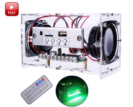 DIY Kit Bluetooth-Compatible Speaker with LED Flashing Light, Home Stero Sound Amplifier Kits for Learning Electronic Soldering