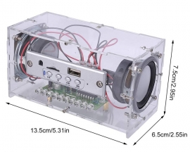 DIY Kit Bluetooth-Compatible Speaker with LED Flashing Light, Home Stero Sound Amplifier Kits for Learning Electronic Soldering