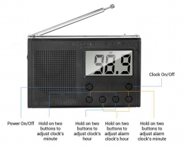 DIY Kit FM Radio Module, DC 3V Adjustable Frequency FM Digital Radio, LCD Display Wireless Receiver with 0.5W 8ohm Speaker